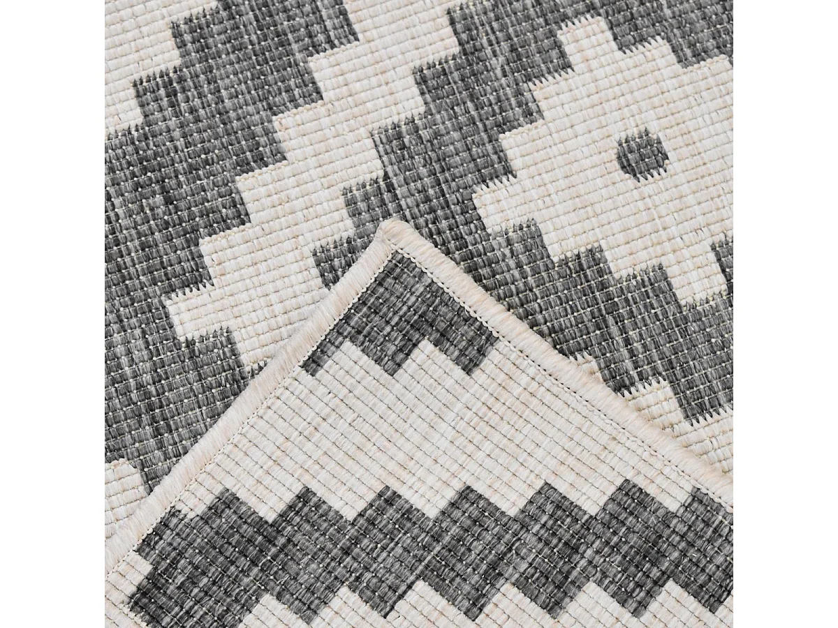 Tappeto da esterno, kilim reversibile 160x230 EX1 ROMA grigio