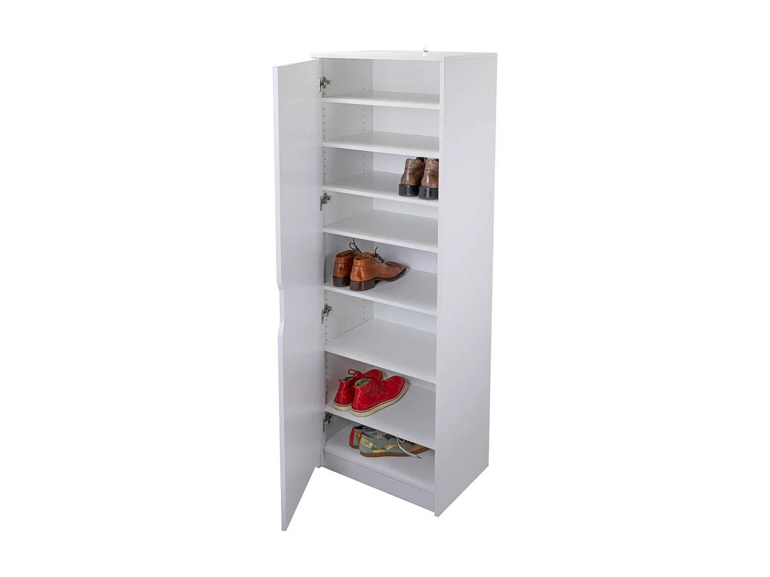 Meuble à Chaussures avec Miroir "Lilo" 189cm Blanc
