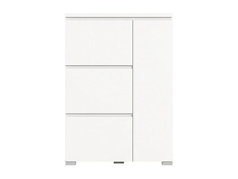 Shoelove meuble à chaussures 1 porte, 3 claquement de portes 95x130cm blanc.