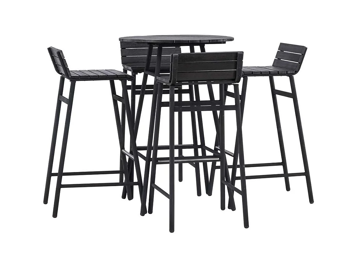 Mexico ensemble de salon 5 parties noir.