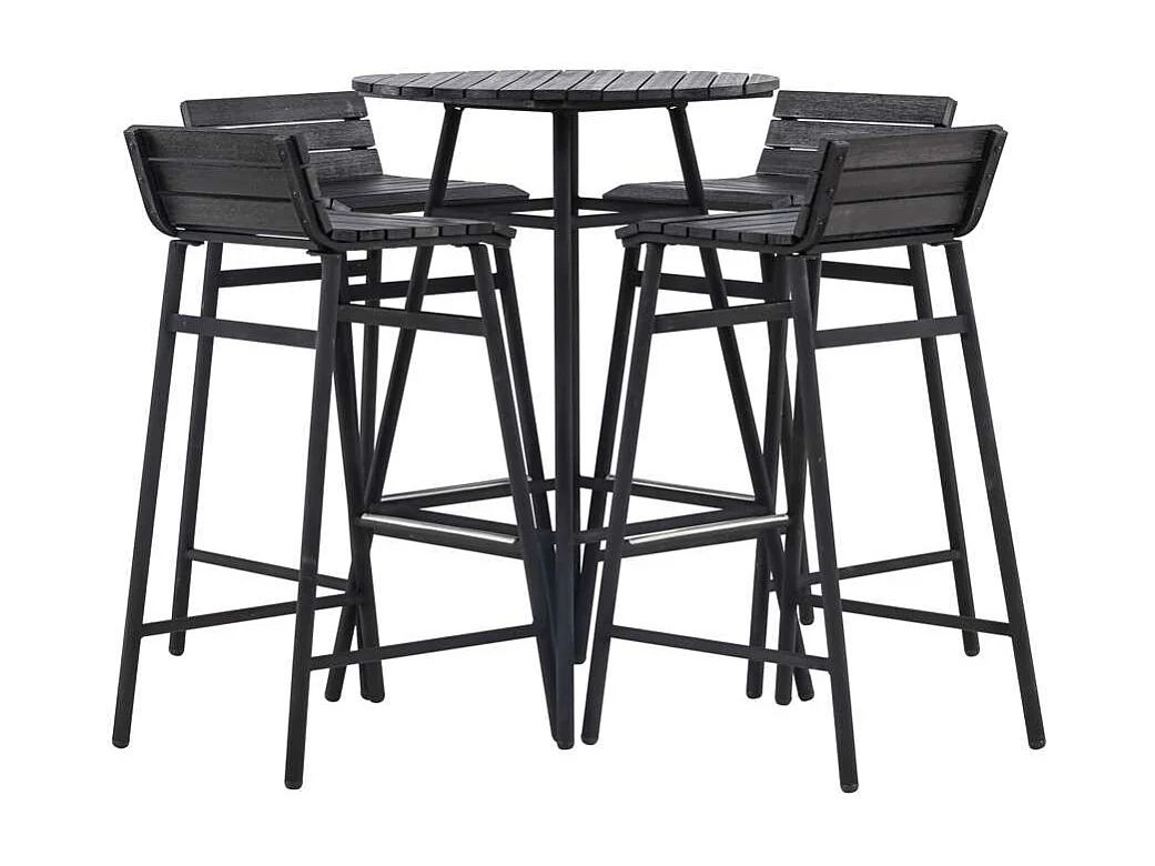 Mexico ensemble de salon 5 parties noir.