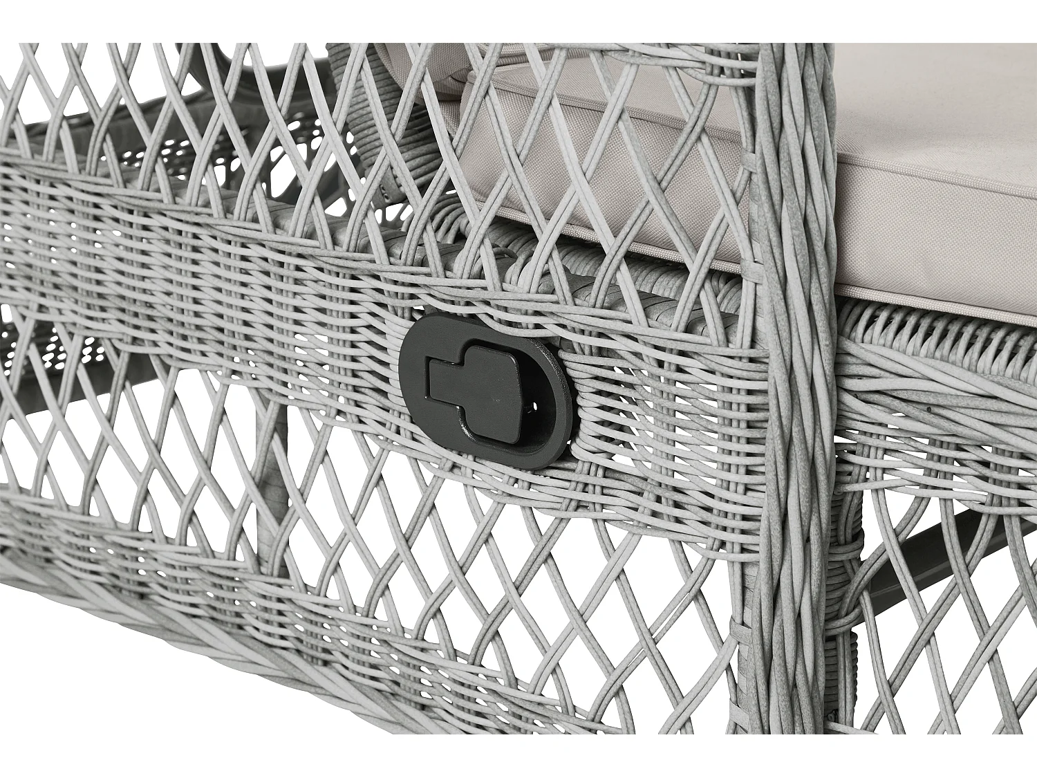 Hven Gartenliege inkl. Auflage und mit Pumpe, sandfarben.