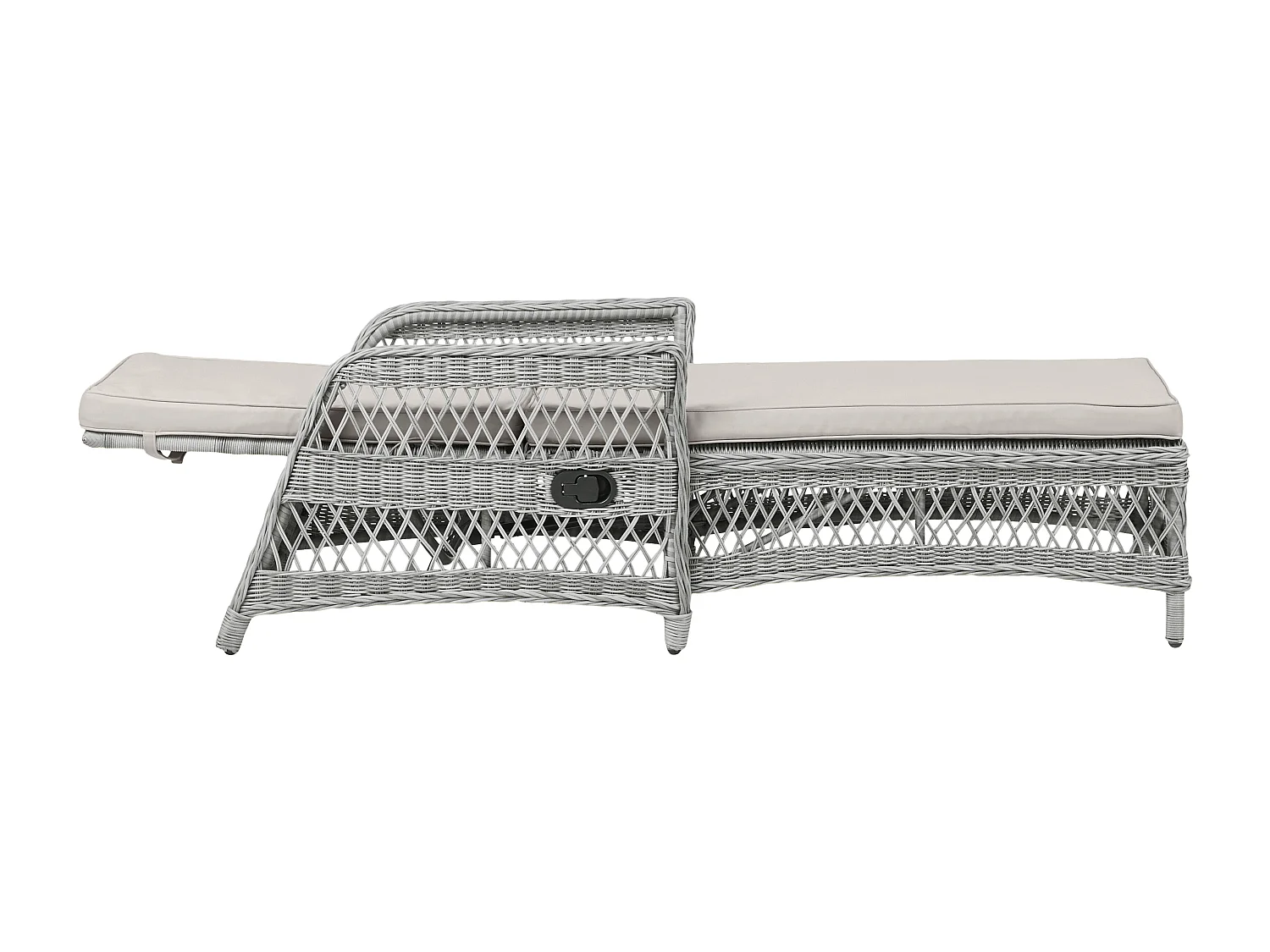 Hven Gartenliege inkl. Auflage und mit Pumpe, sandfarben.