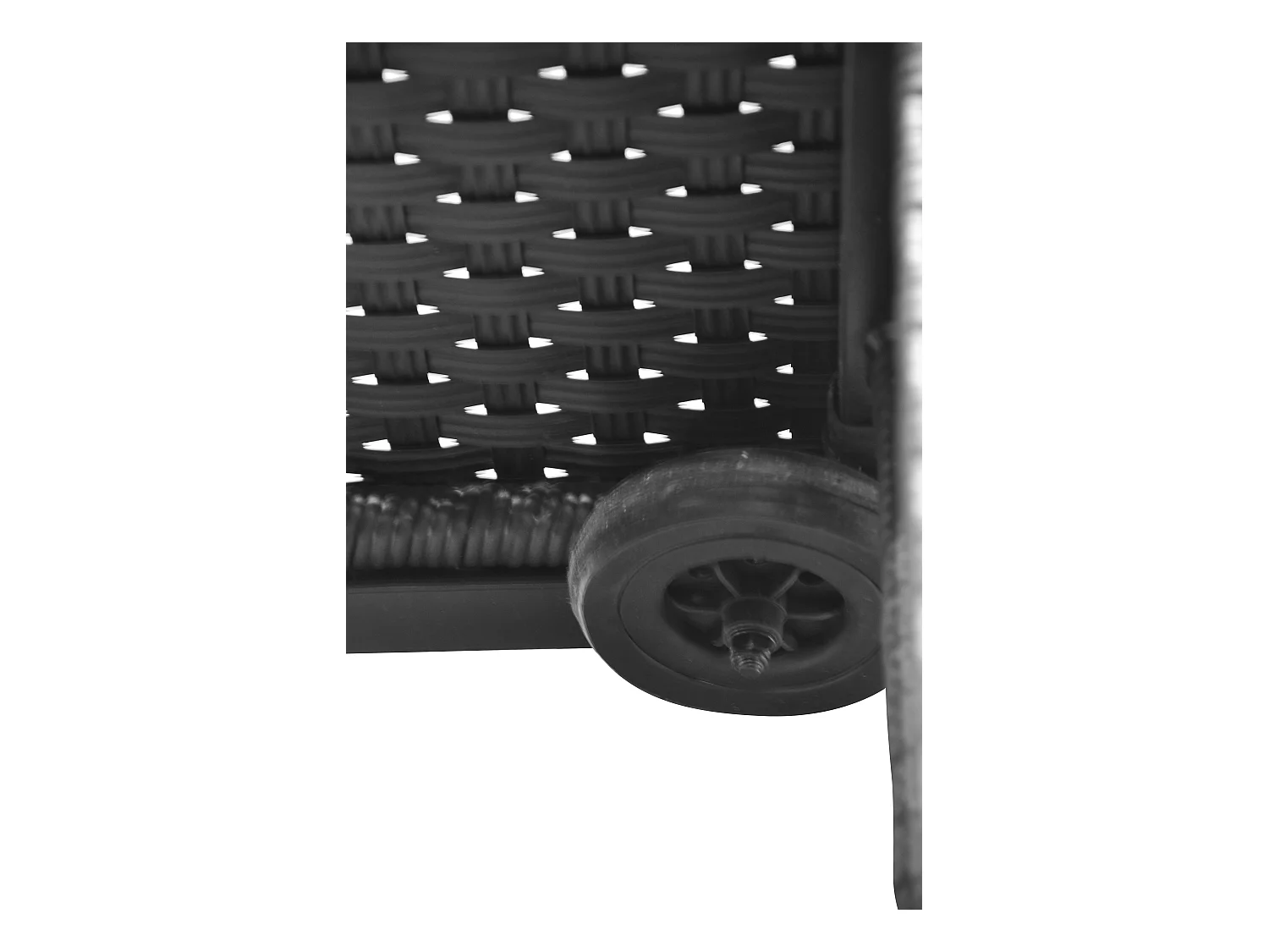 Gida Salon de jardin transat, support d'assise-matelas inclus, noir, gris.