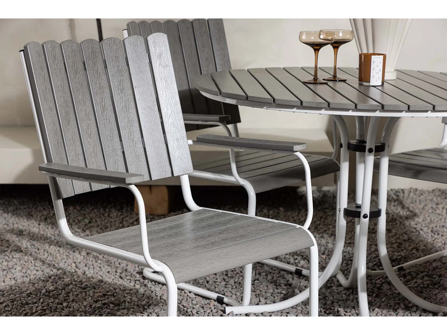 Holmsund loungeset 5 delen grijs.