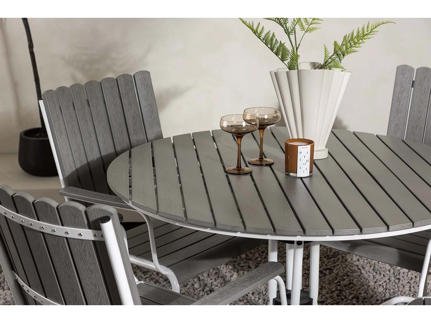 Holmsund loungeset 5 delen grijs.