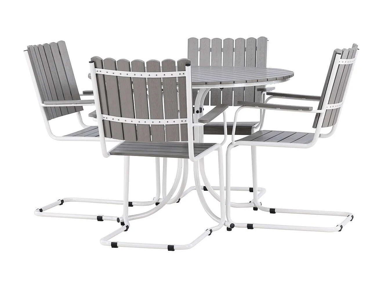 Holmsund loungeset 5 delen grijs.