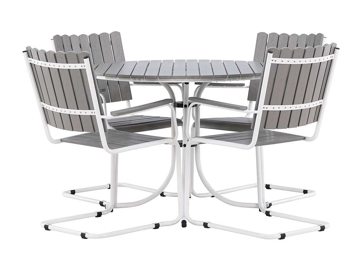 Holmsund loungeset 5 delen grijs.