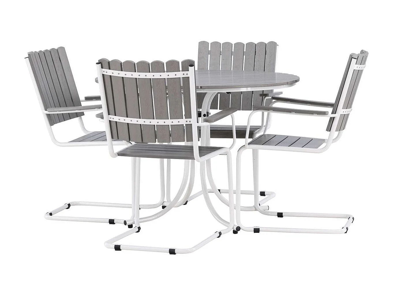 Holmsund loungeset 5 delen grijs.