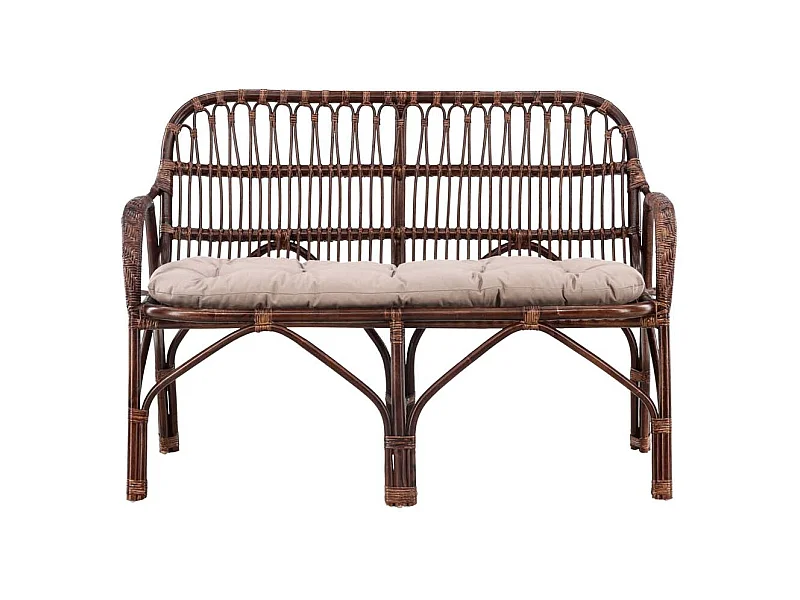 Nella tuinbank met tuinkussen zwart.