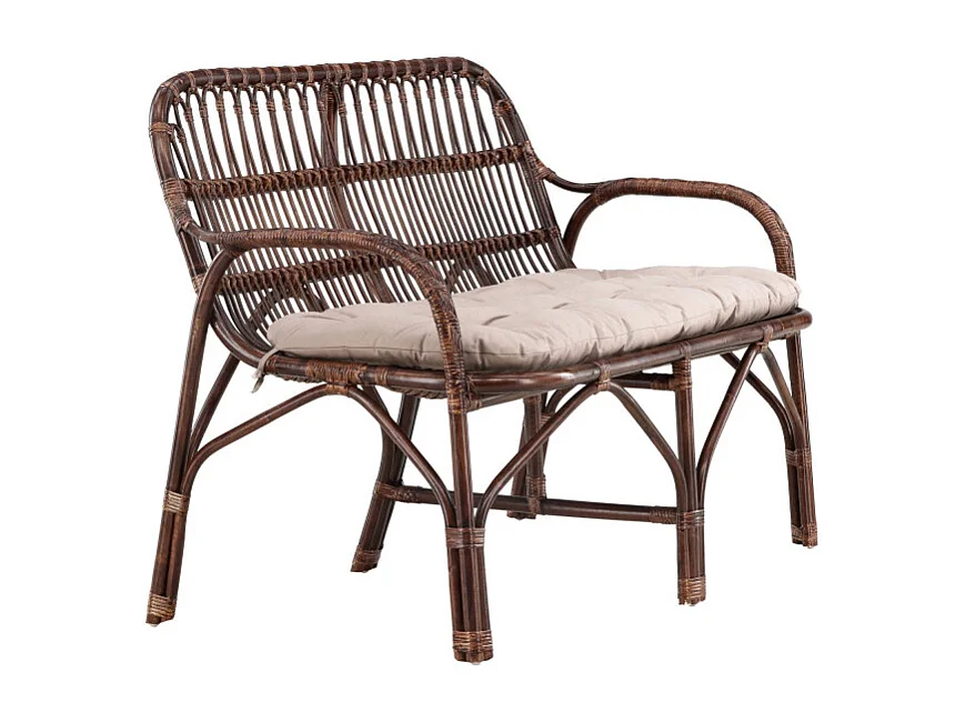 Nella tuinbank met tuinkussen zwart.