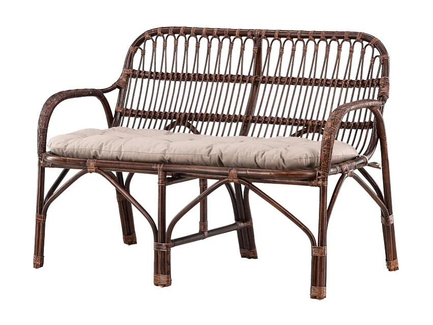 Nella tuinbank met tuinkussen zwart.