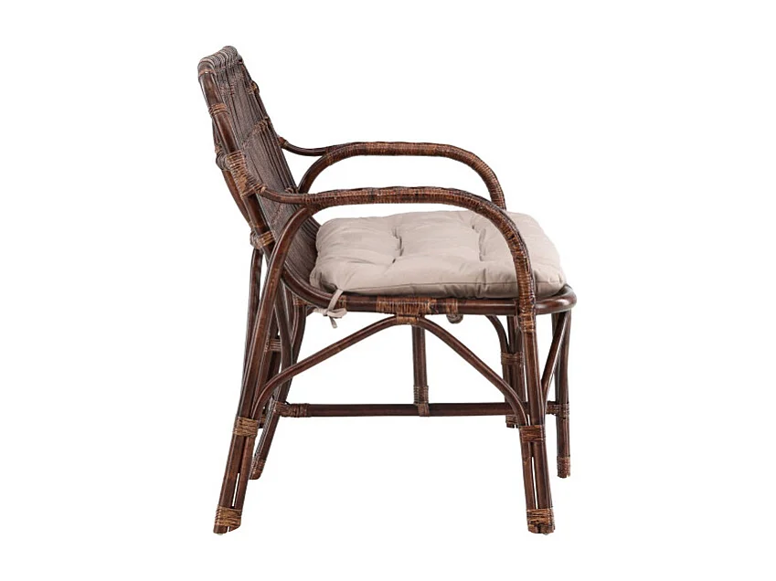 Nella tuinbank met tuinkussen zwart.