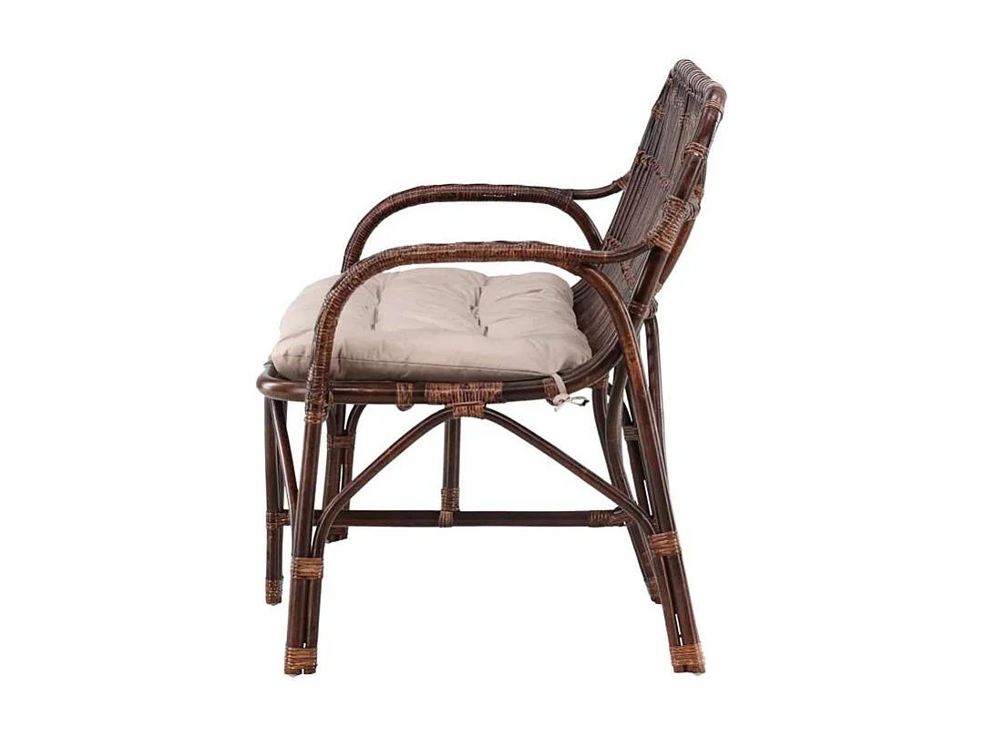 Nella tuinbank met tuinkussen zwart.