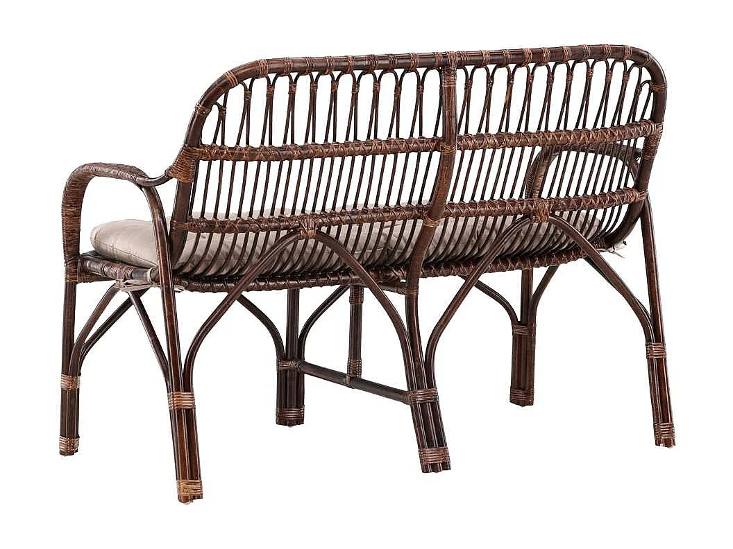 Nella tuinbank met tuinkussen zwart.