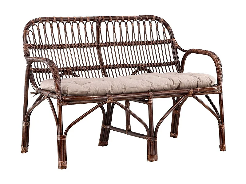 Nella tuinbank met tuinkussen zwart.