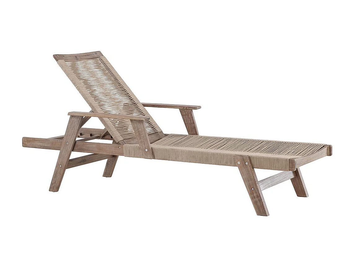 Chaise Longue en Bois "Little John" 115cm Marron