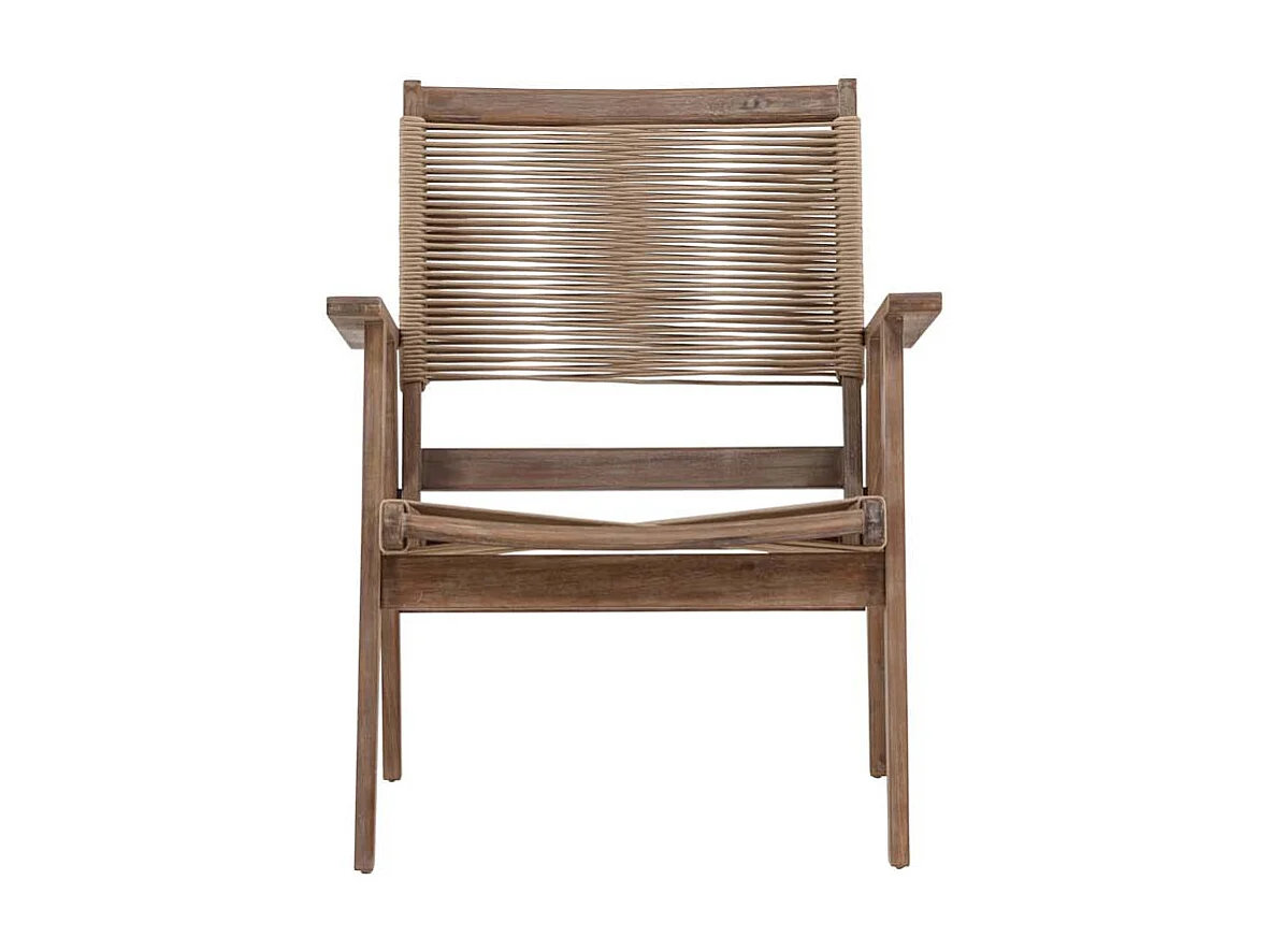 Fauteuil de Jardin en Bois "Peter" 88cm Marron
