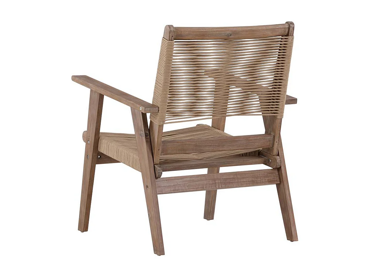 Fauteuil de Jardin en Bois "Peter" 88cm Marron