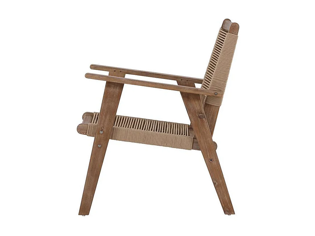 Fauteuil de Jardin en Bois "Peter" 88cm Marron