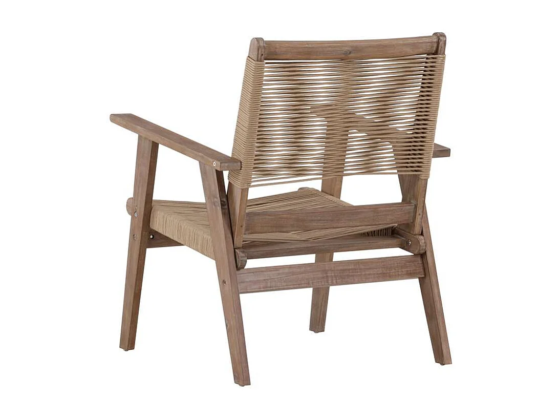 Fauteuil de Jardin en Bois "Peter" 88cm Marron
