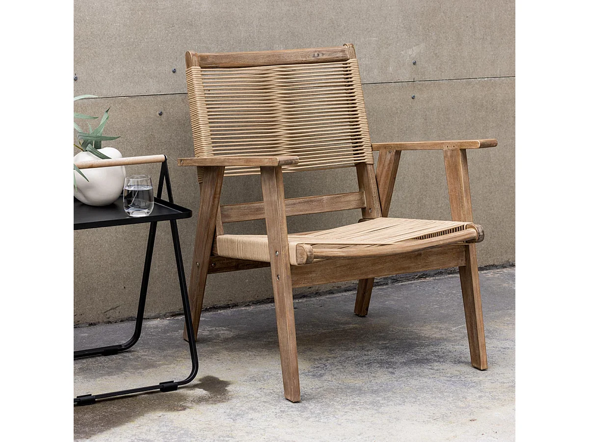 Peter leunstoel tuin bruin.