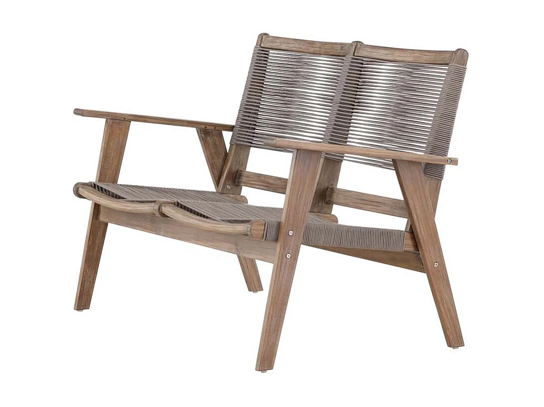 Canapé de Jardin 2 Places "Little John" 120cm Marron