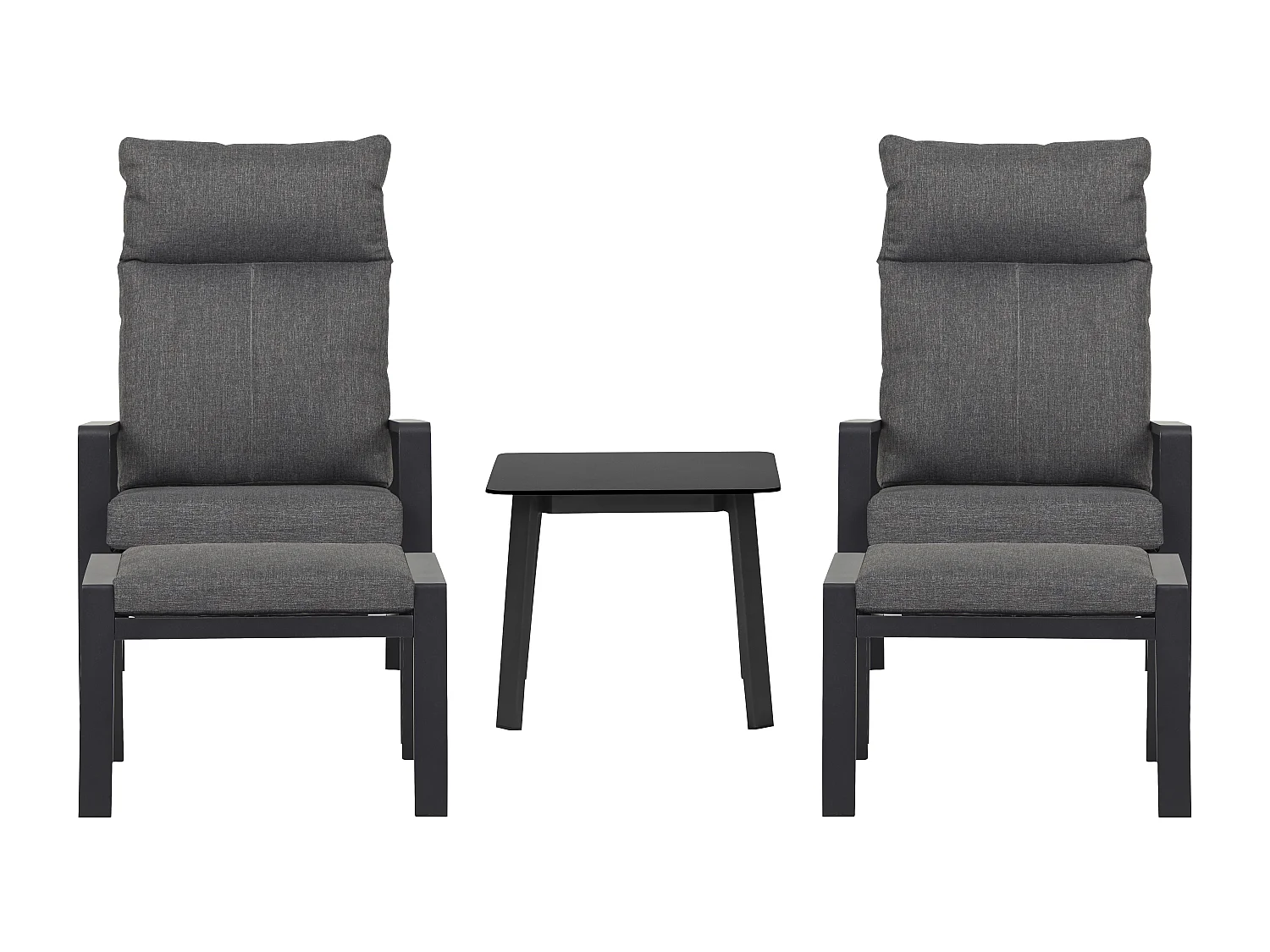 Lena loungeset 5-delig incl. kussens, grijs.