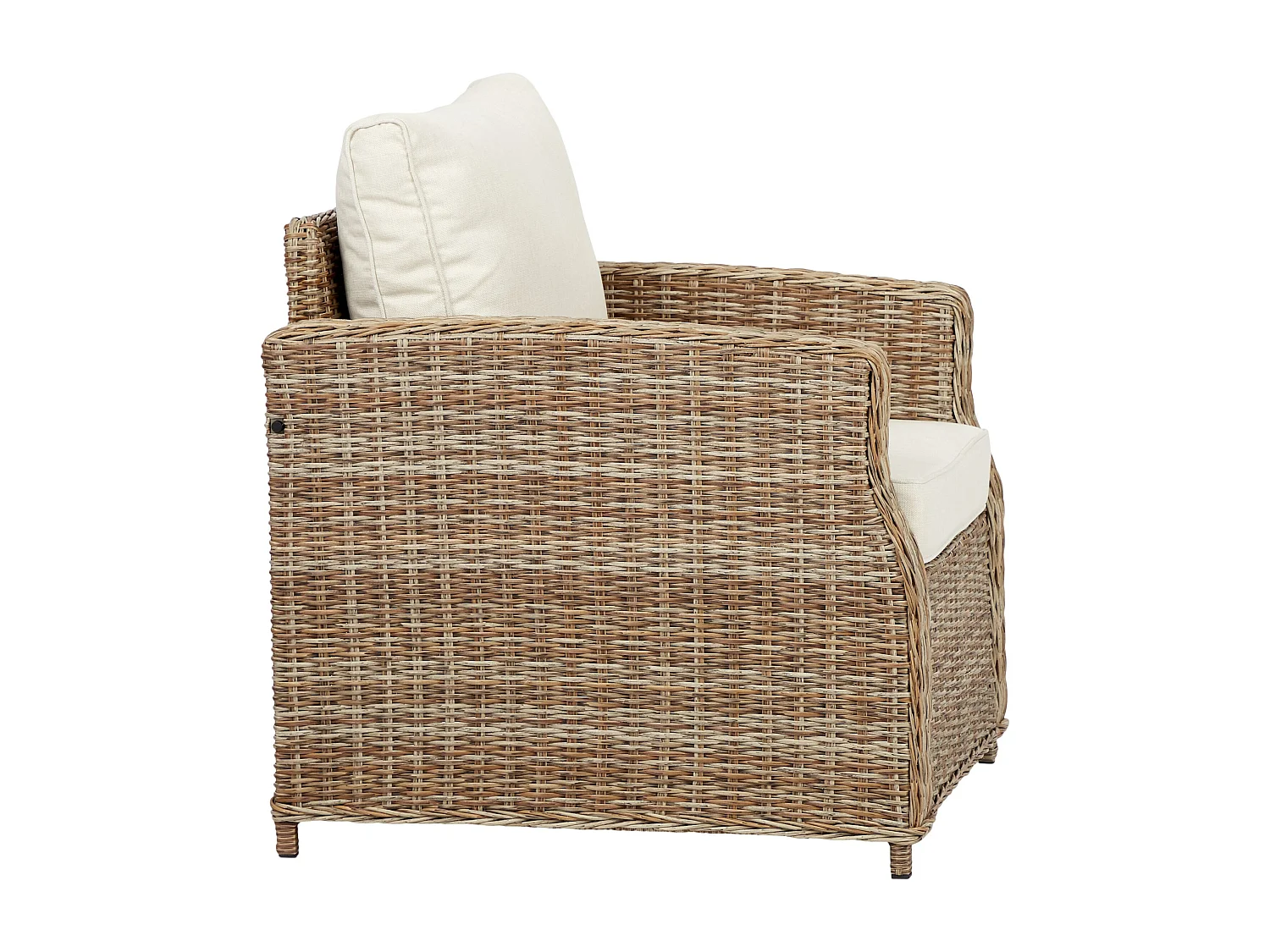 Gram fauteuil tuin model 1, incl. kussen, naturel en off white.