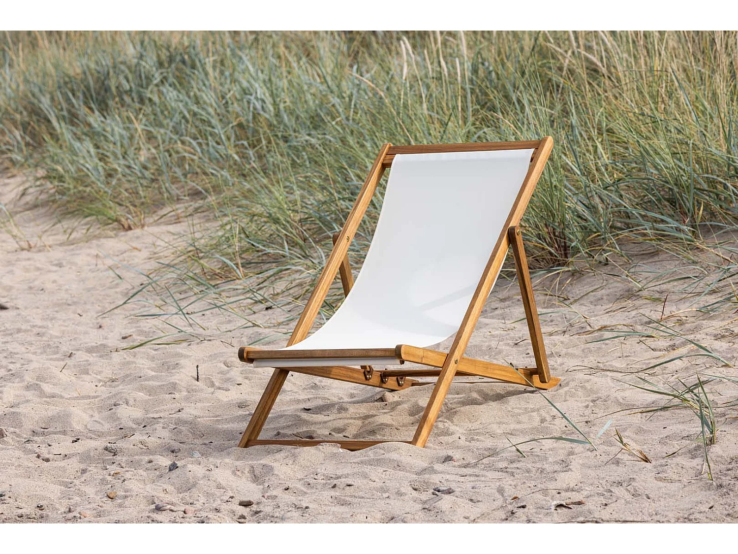 Chilienne en Bois "Peachy" 105cm Naturel & Beige