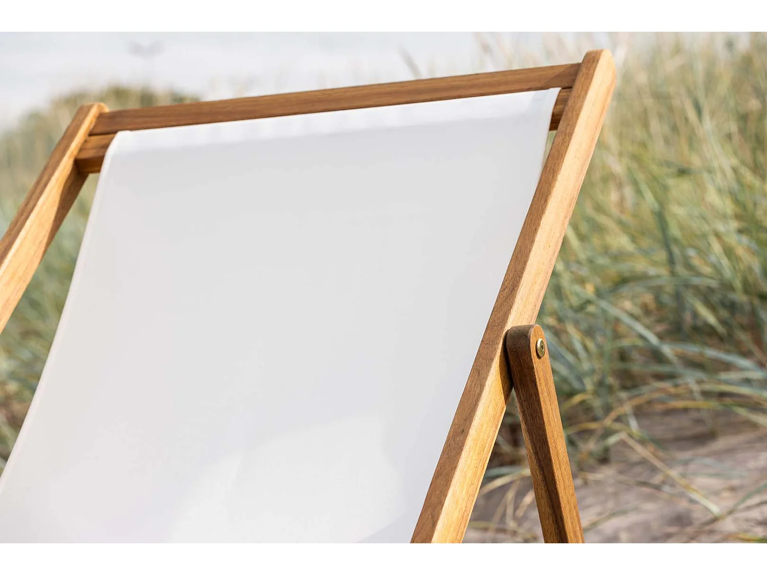 Chilienne en Bois "Peachy" 105cm Naturel & Beige