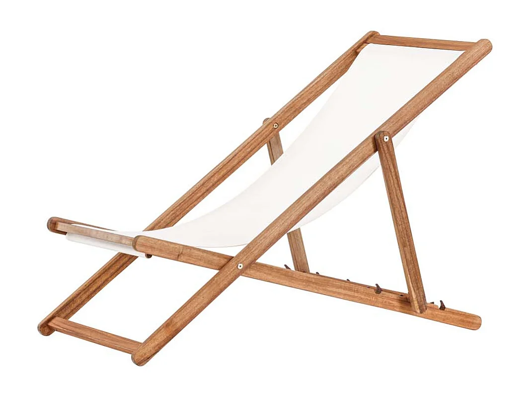 Chilienne en Bois "Peachy" 105cm Naturel & Beige