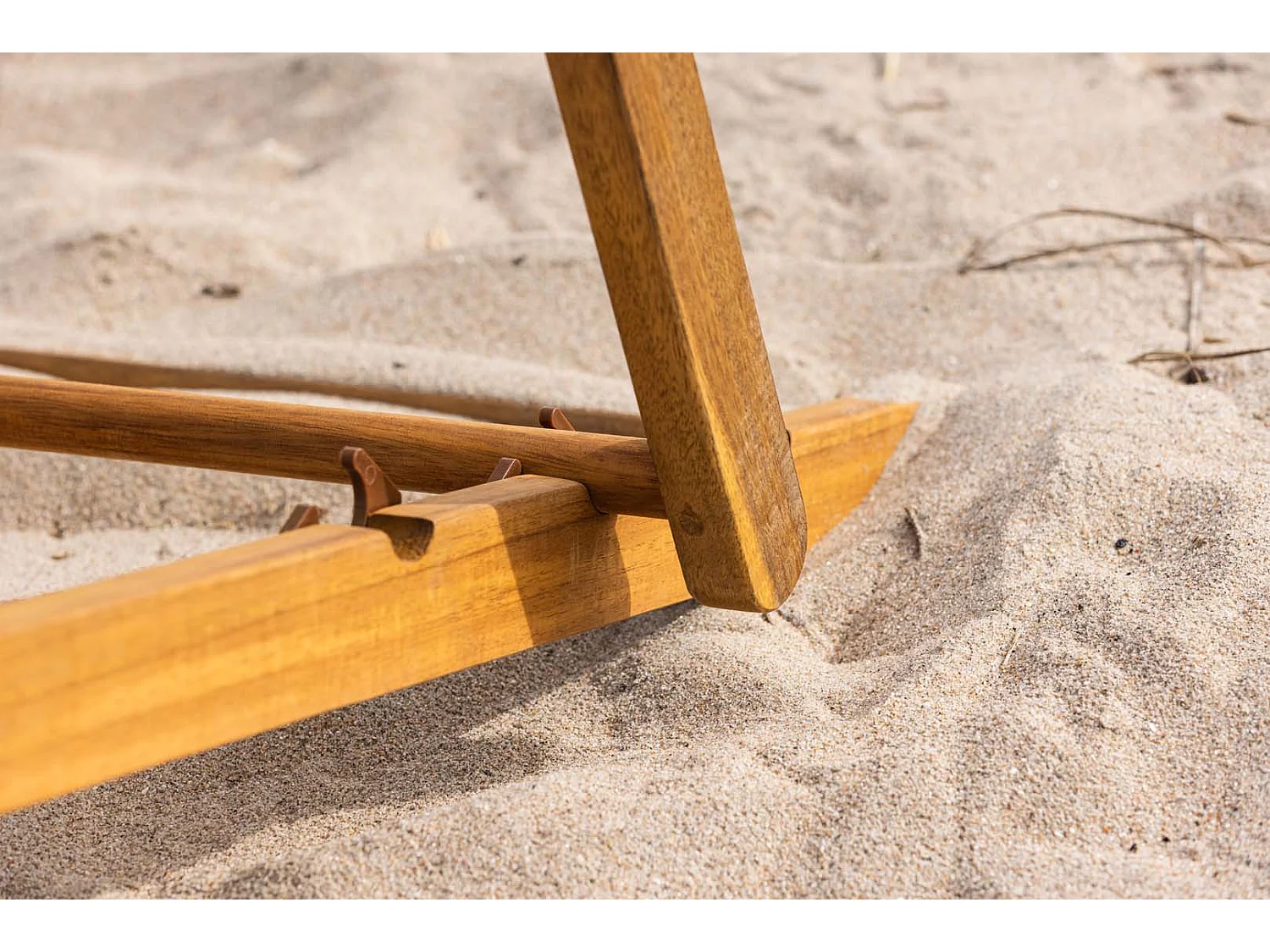 Chilienne en Bois "Peachy" 105cm Naturel & Beige