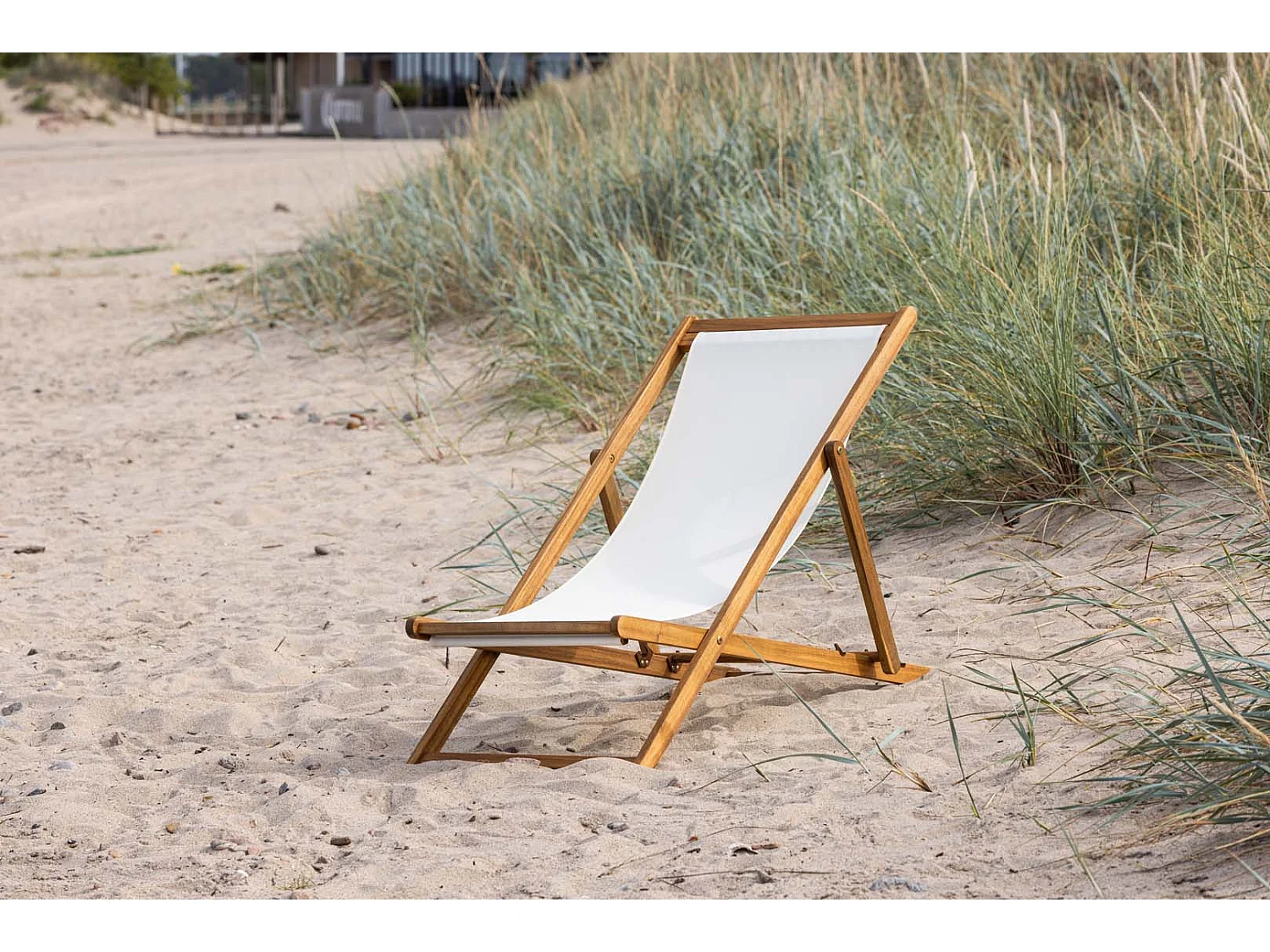 Chilienne en Bois "Peachy" 105cm Naturel & Beige