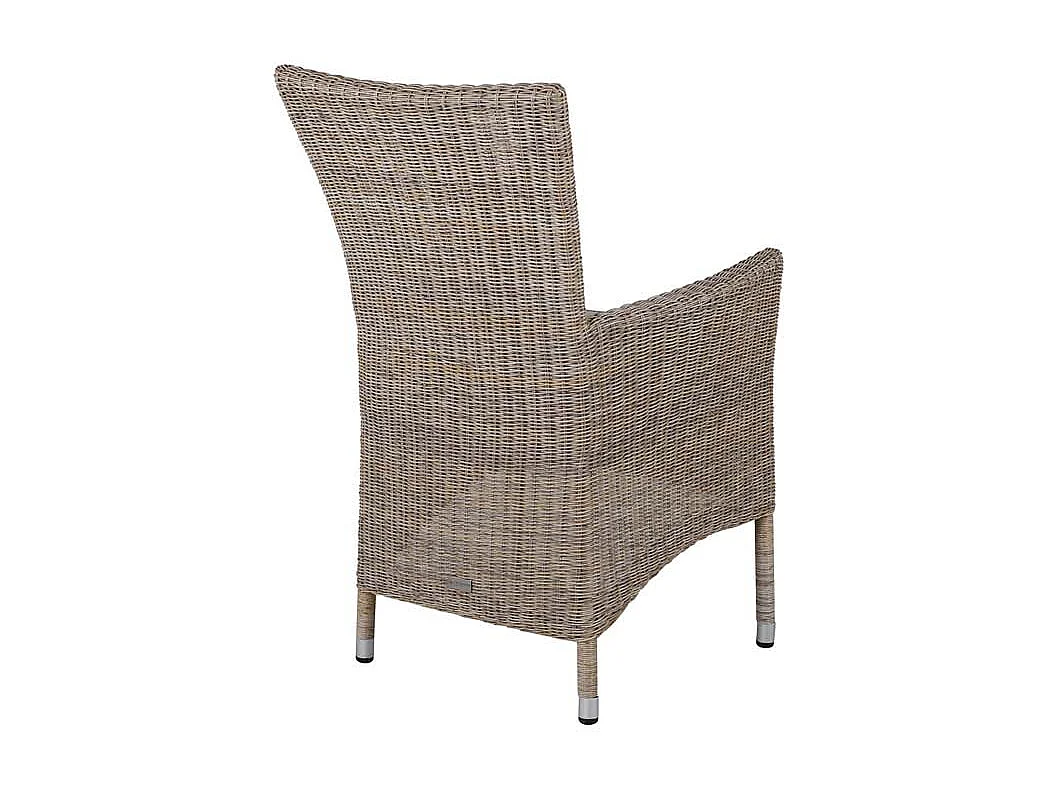 Toscana chaise avec coussin de jardin beige.