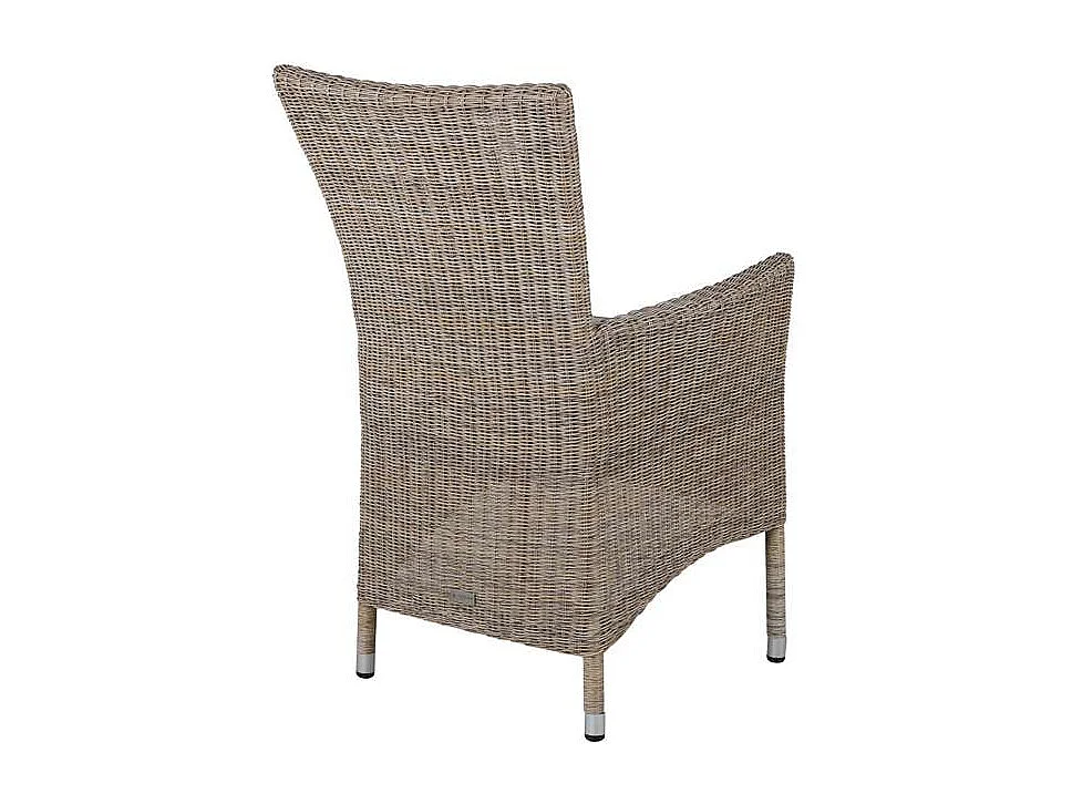 Toscana chaise avec coussin de jardin beige.
