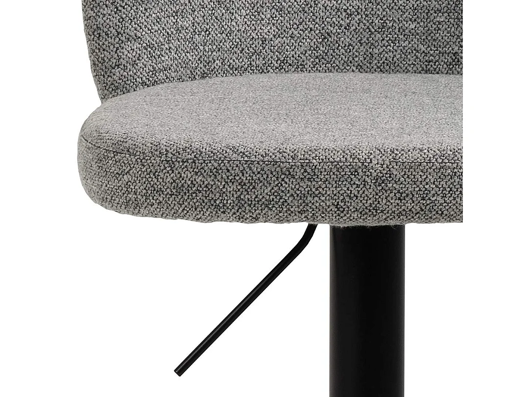 Patricia tabouret de bar fonction pivotante gris.