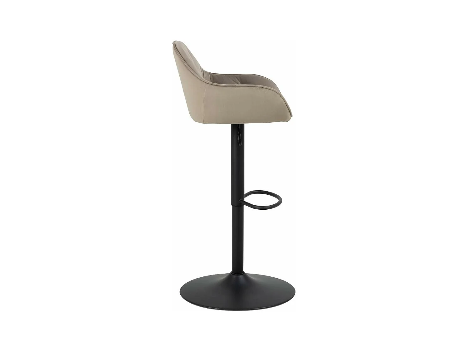 Brooke tabouret de bar velours fonction pivotante beige.