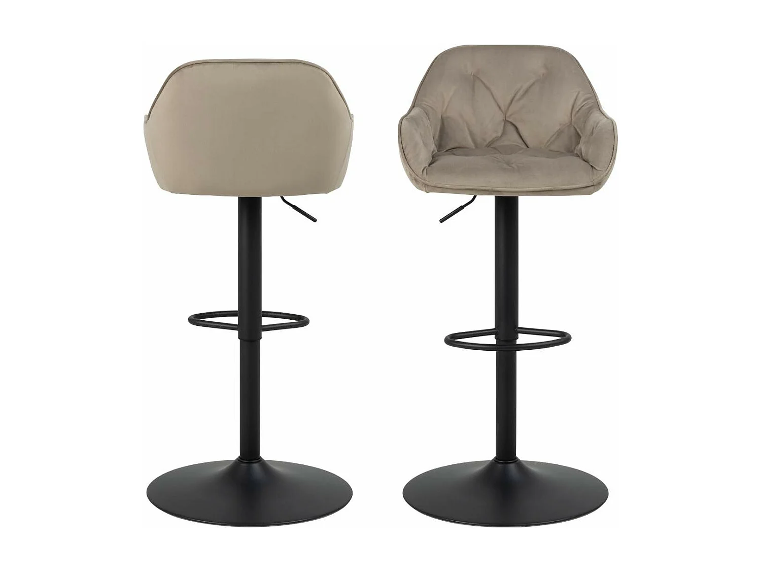 Sloke barstoel velours draaifunctie beige.