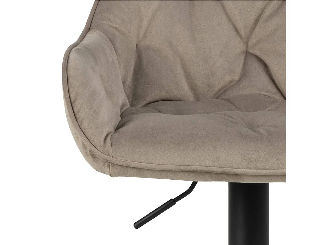 Sloke barstoel velours draaifunctie beige.