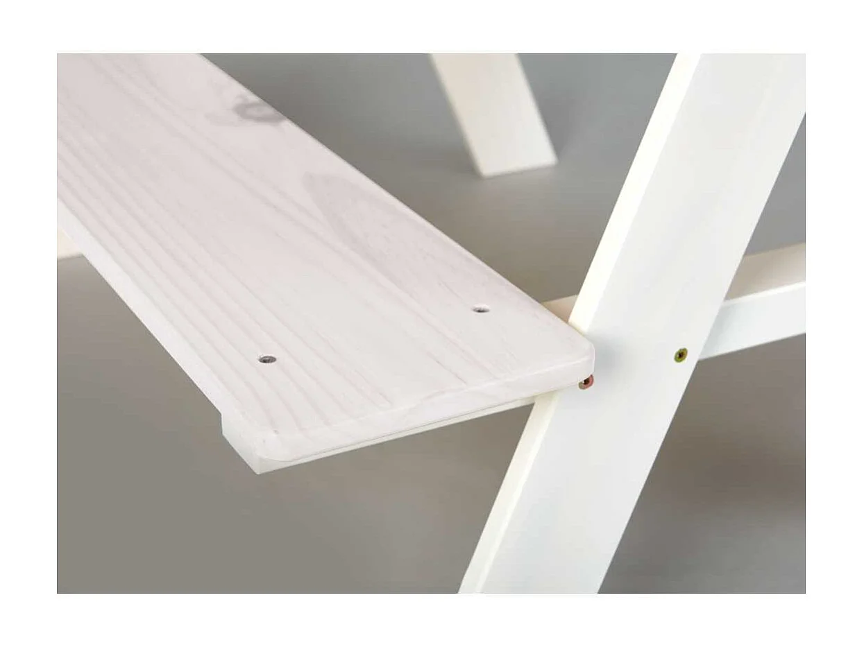 Henning ensemble pour salle à manger ensemble table et banc enfants à l'intérieur blanc.