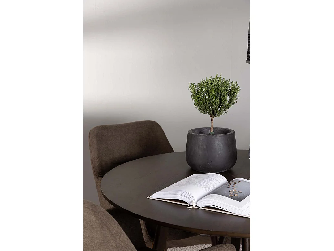 Kaseindon ensemble pour salle à manger table marron et 4 Tomorrow chaises marron.