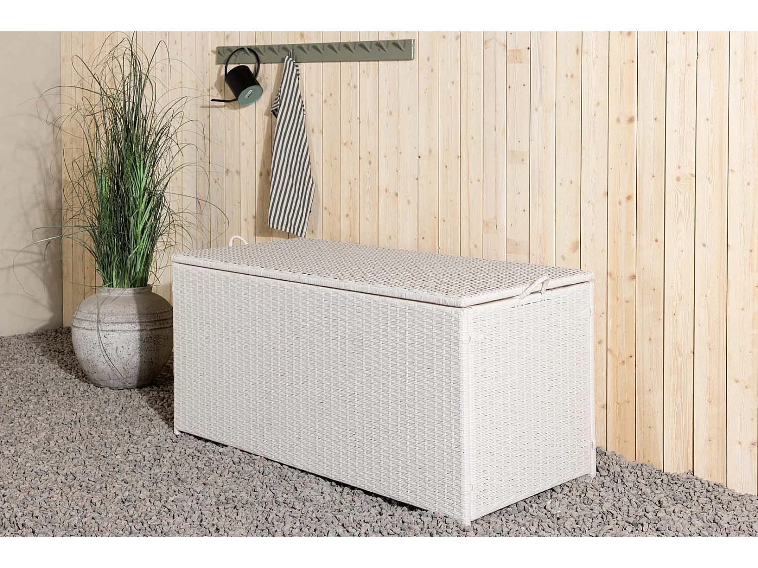 Coffre de Jardin "London" 130cm Blanc