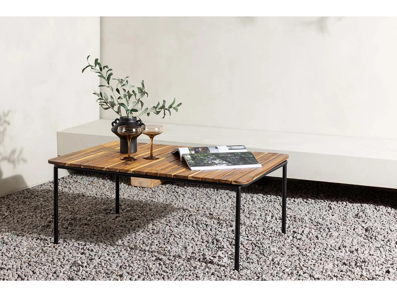 Table Basse de Jardin en Bois "Penh" 100cm Naturel