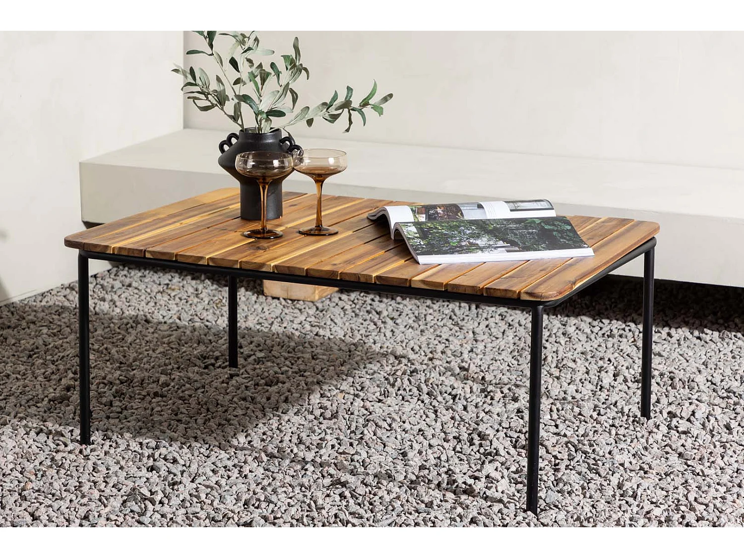 Table Basse de Jardin en Bois "Penh" 100cm Naturel