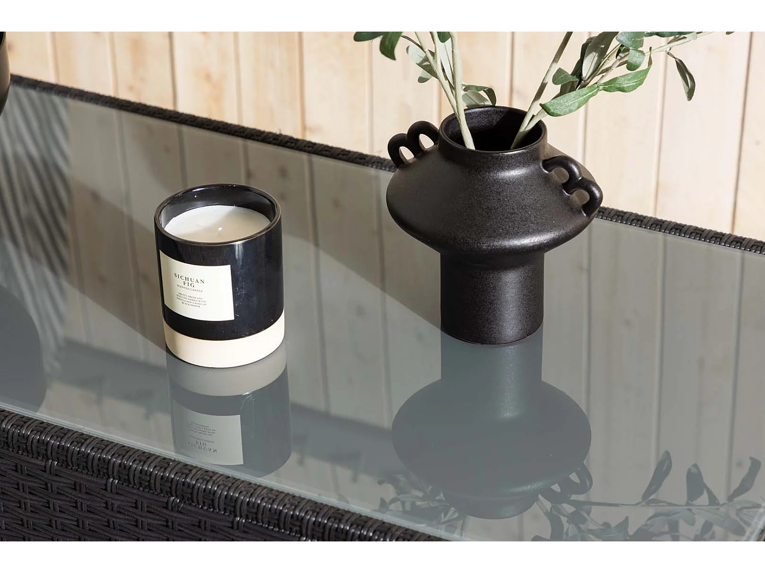 Table Basse de Jardin "London" 120cm Noir