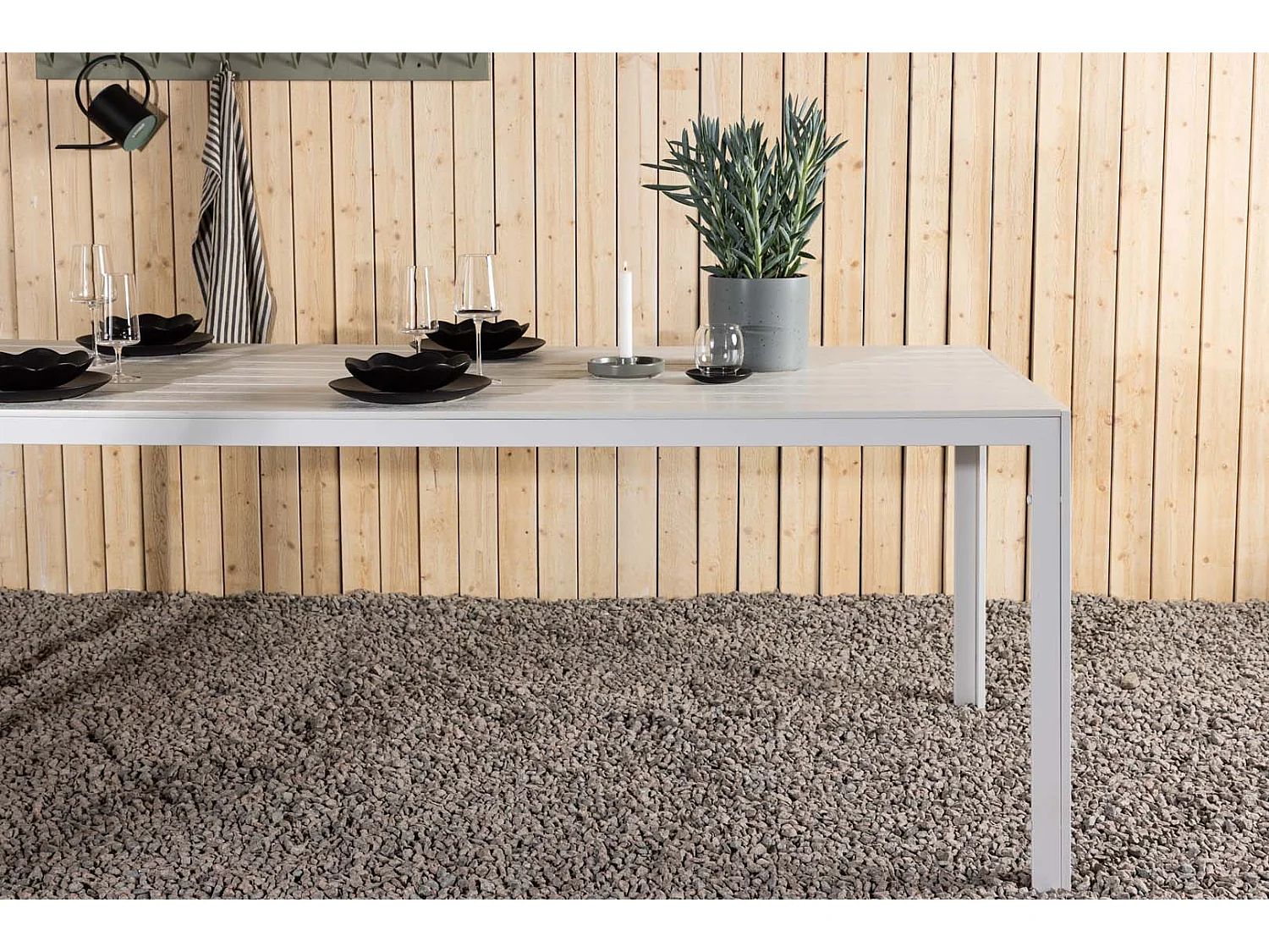 Break tuintafel 90x205cm wit.