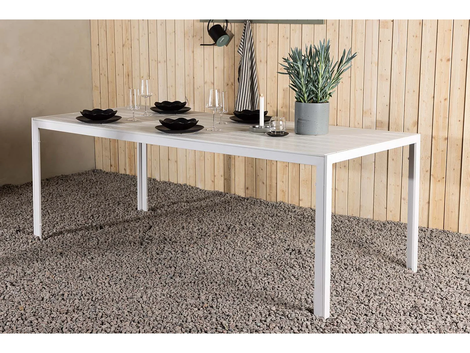 Break tuintafel 90x205cm wit.
