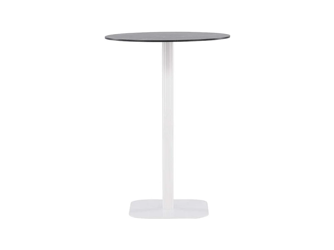 Table de Bar de Jardin "Milano" 100cm Gris & Blanc