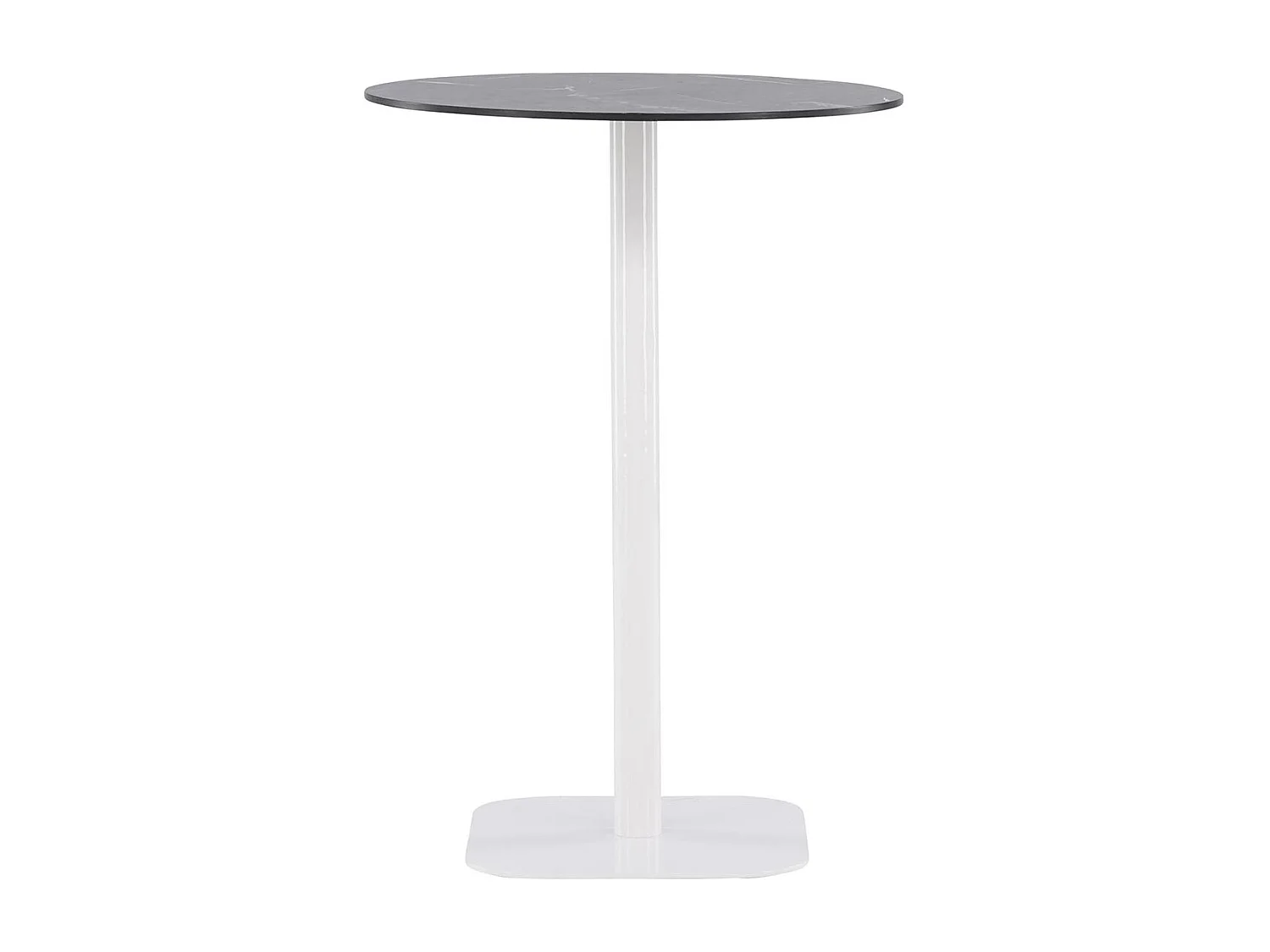 Table de Bar de Jardin "Milano" 100cm Gris & Blanc